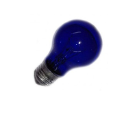 Лампа накаливания вольфрамовая (синяя) типа: A55 С 230-60 (Е27)